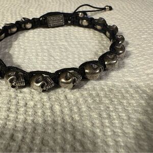 King Baby Studio Black and Silver Skull Bracelet